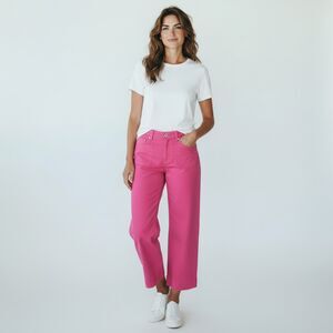 Luvamia Vibrant Pink Wide-Leg Pants